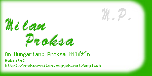 milan proksa business card